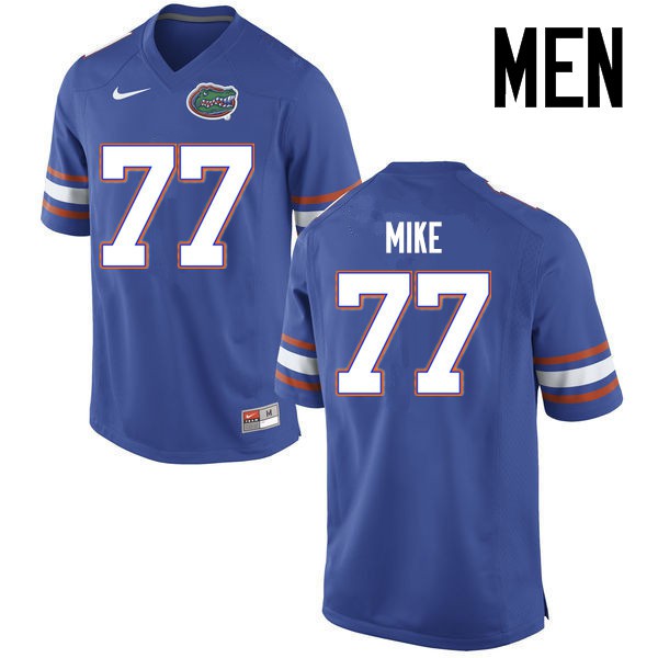Florida Gators Men #77 Andrew Mike College Football Jerseys Blue